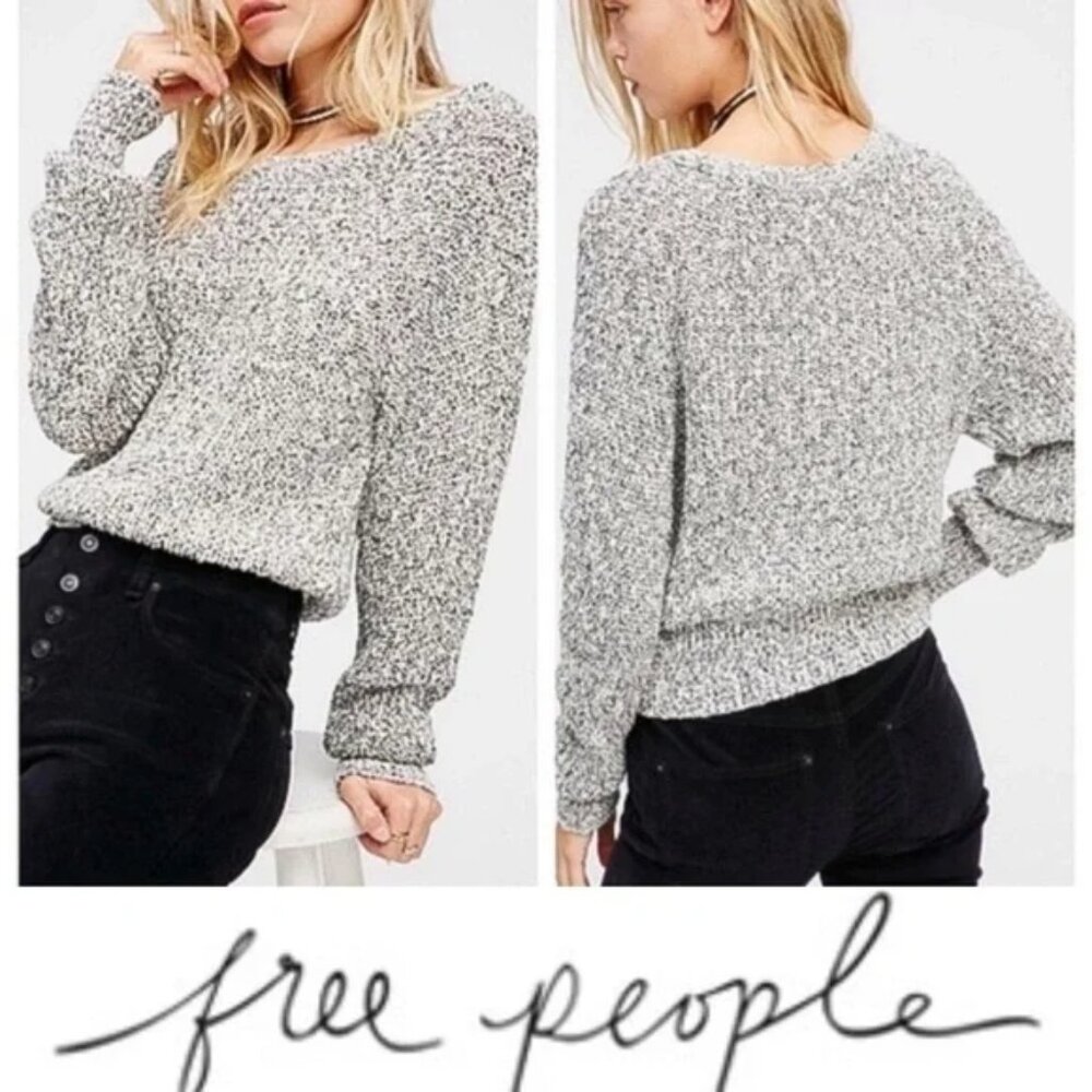 FREE PEOPLE Electric City Marled Raglan Sweater, Size Large, Closet Cleanout!